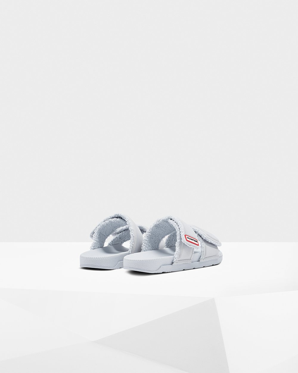 Chanclas Hunter Mujer Gris/Azules Original Double Strap 435629-ZFG